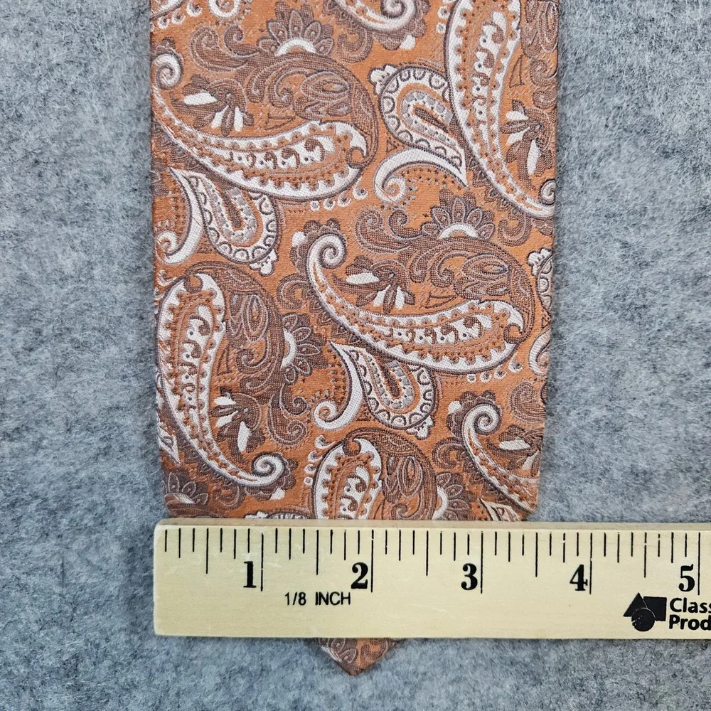 Robert Talbott Best of Class Nordstrom‎ Silk Neck Tie Copper Paisley 59x3.5